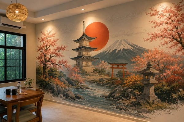 Desain Mural Dinding Modern Kantor dan Cafe